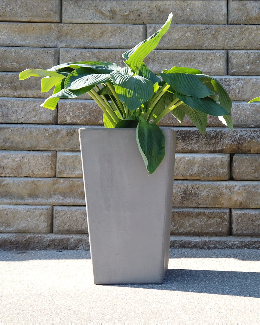Reversible Tapered Outdoor Planter – Handmade Cement Finish (White, Gray, Black)