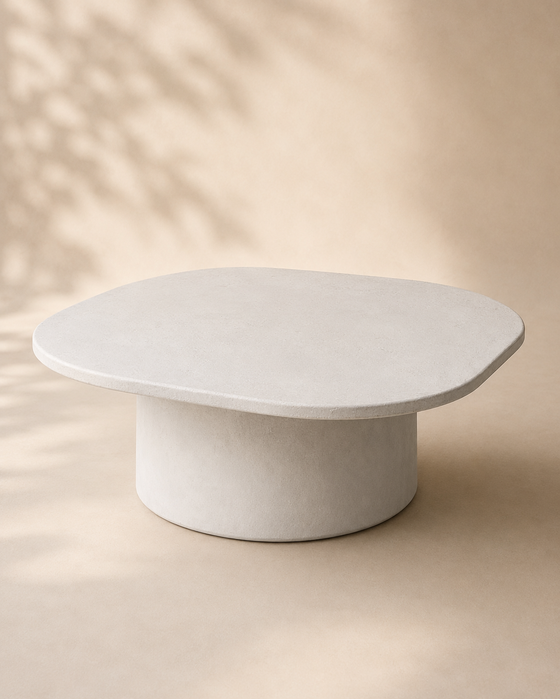 Organic Microcement Coffee Table, Handmade, Modern Minimalist Living Room Furniture