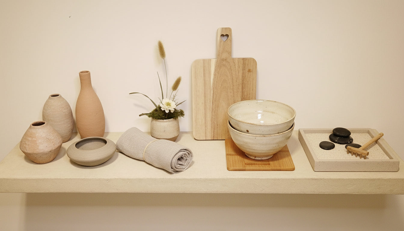 Micro-Cement Floating Shelf | Maple Plywood Core, Hidden Brackets
